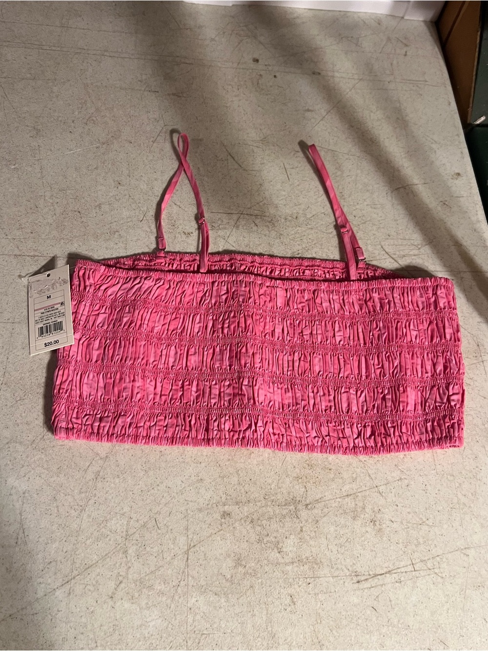 Target Hot Pink Smocked Tube Top medium New
